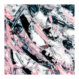 Modern Abstract Pastel Pink Black White Grey Acrylic Brushstrokes (Print Only) thumbnail