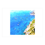 Capri Islands | Tropical Travel Summer Island | Ocean Sea Beach Swim Sail Painting  (Print Only) thumbnail