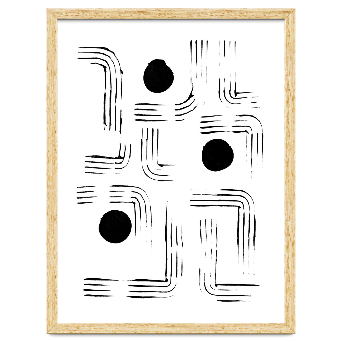 Mid-Century Modern Monochrome Print #1