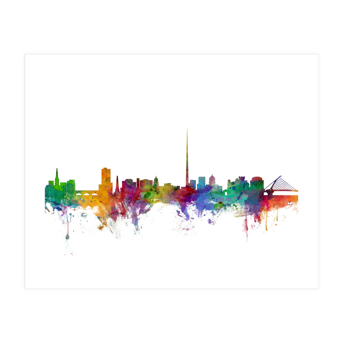 Dublin Ireland Skyline (Print Only)