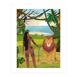 Boho Girl with Lion (Print Only) thumbnail