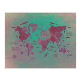 World Map text green (Print Only) thumbnail