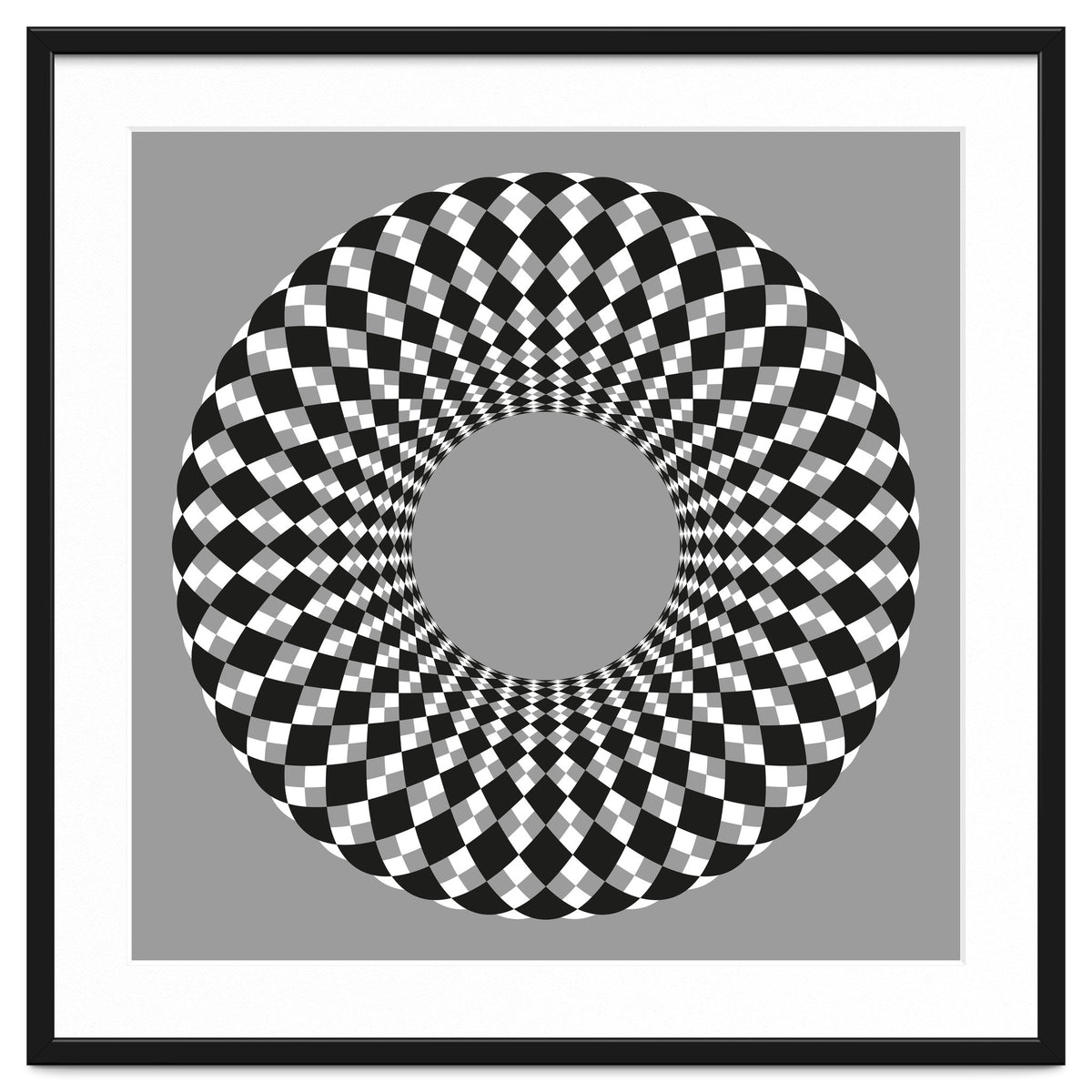 Black and white round