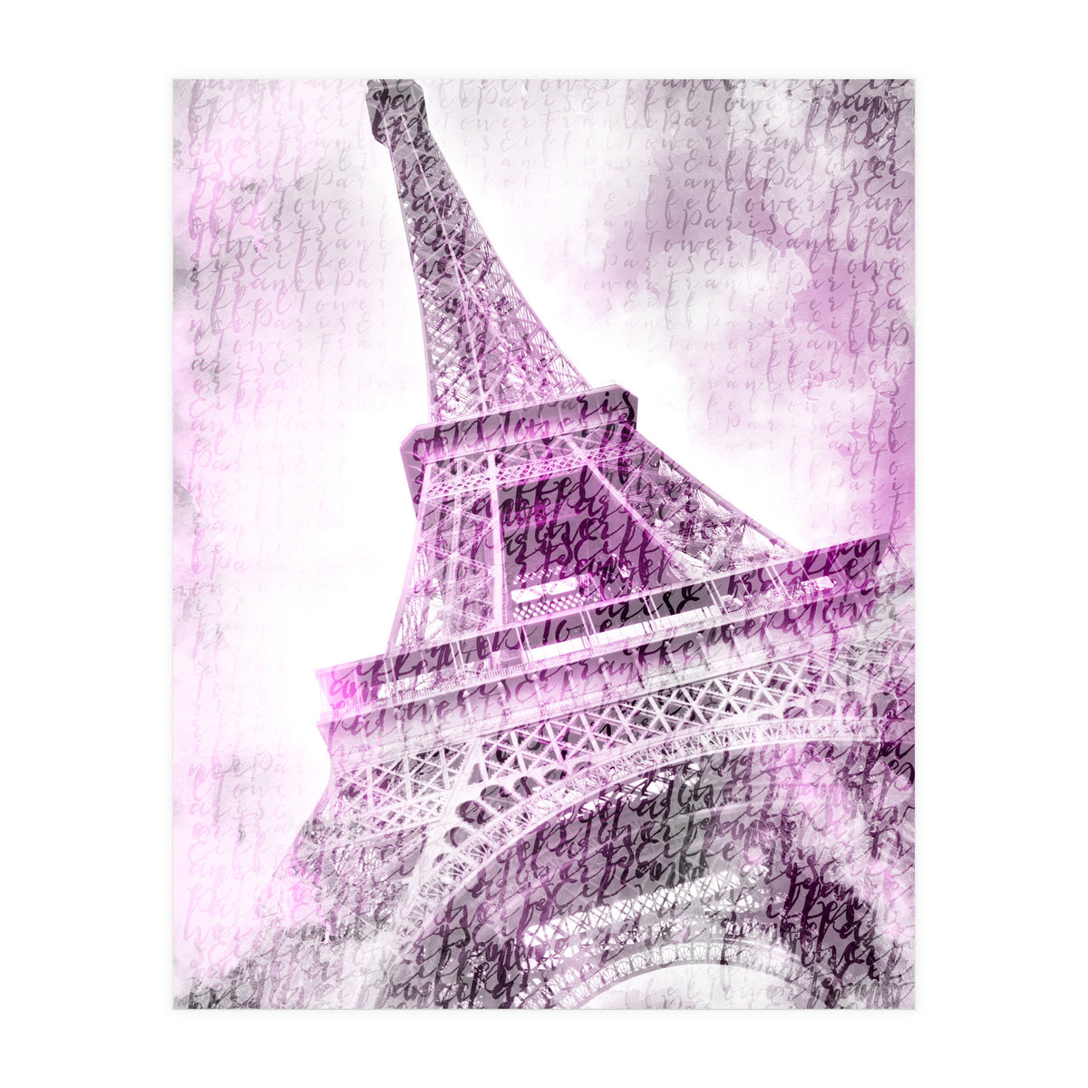 PARIS Watercolor Eiffel Tower | pink (Print Only)