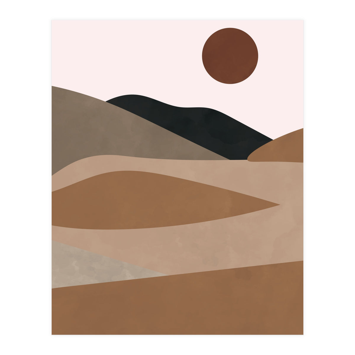 Neutral Mid Century Montain Hills (Print Only)