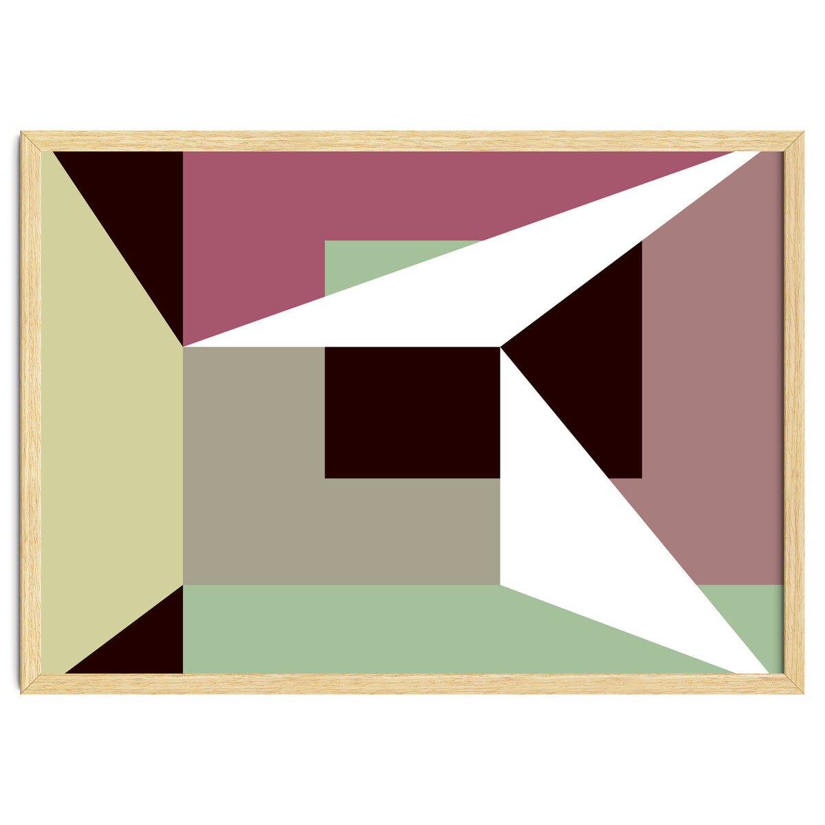 Geometric Shapes No. 26 - green & purple