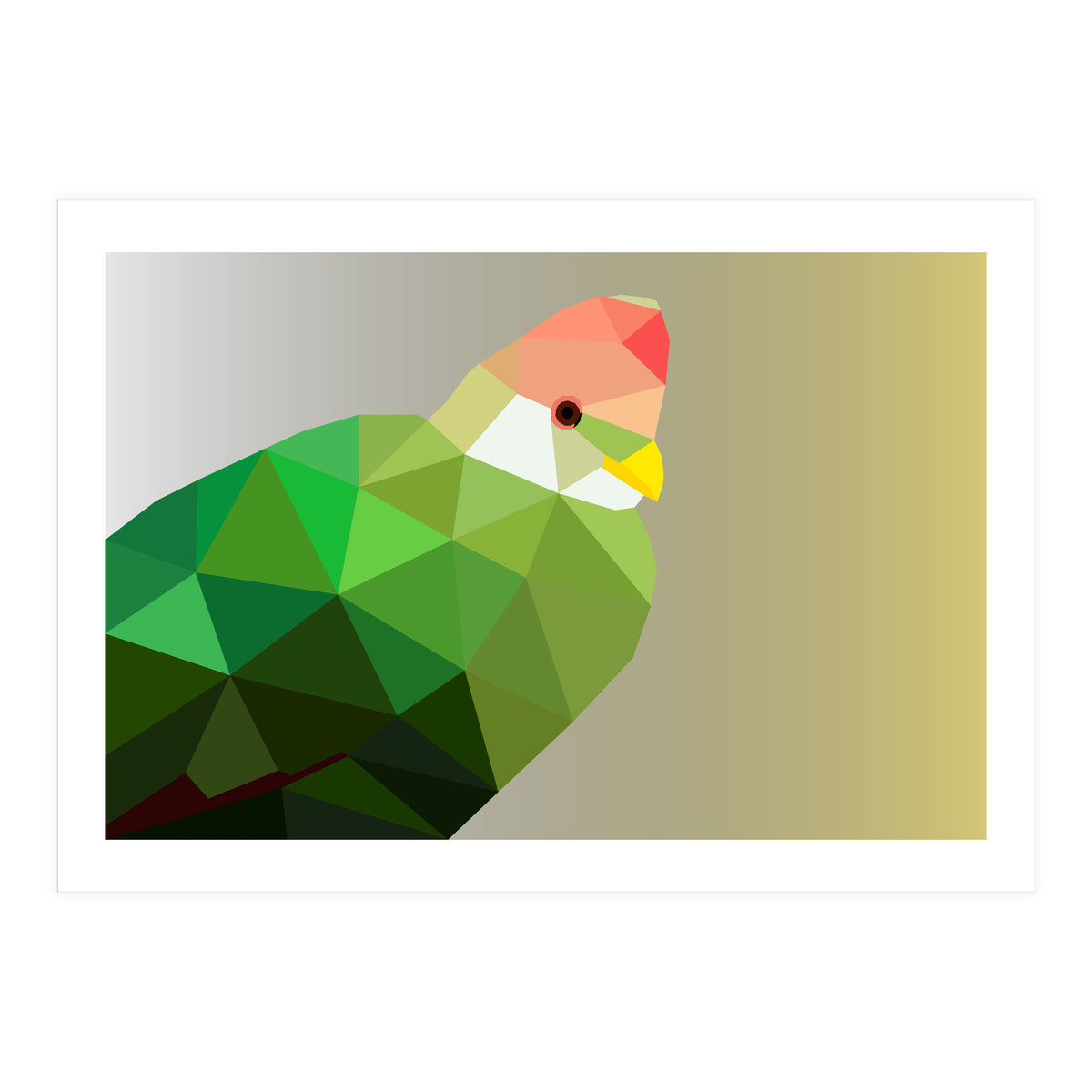 Red Crested Turaco Low Poly Art (Print Only)