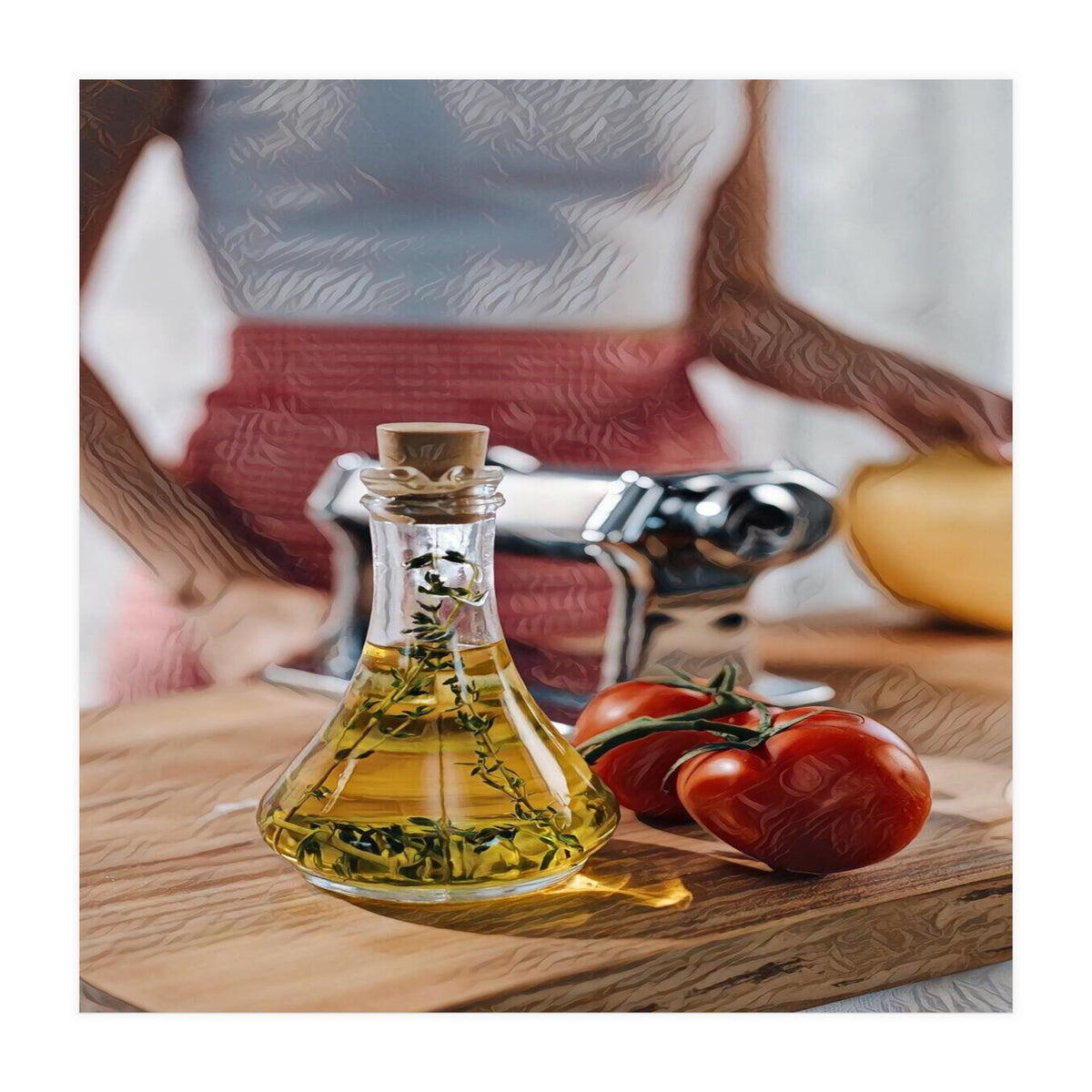 Olive oil and tomatoes (Print Only)