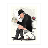 Churchill on the Toilet, Funny Bathroom Humour (Print Only) thumbnail
