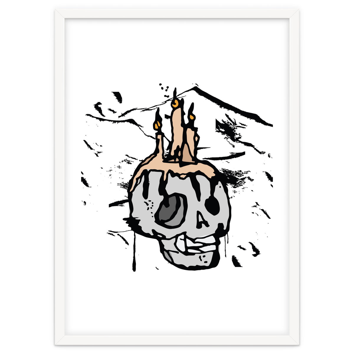 Skull Candlelight Sketch