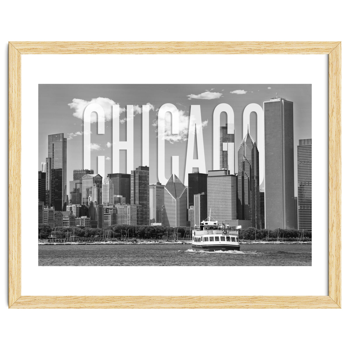 CHICAGO Skyline | Monochrome