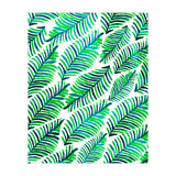 Palm Solace | Tropical Botanical Plants Nature Hand-Painted Watercolor Painting Bohemian Lush Green (Print Only) thumbnail