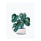 Swiss Cheese Monstera Plant Gold and Green (Print Only) thumbnail