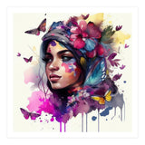 Watercolor Floral Arabian Woman #9 (Print Only) thumbnail