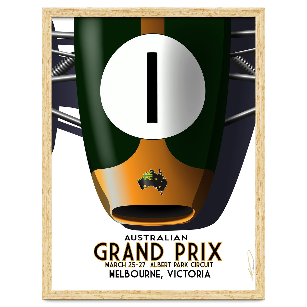 Australian Grand Prix Art Deco poster