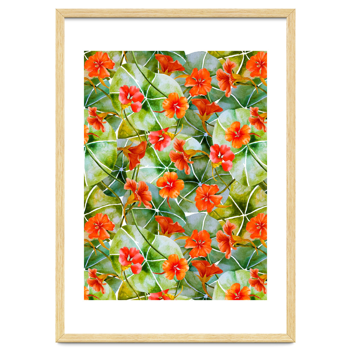 Nasturtiums watercolor 01