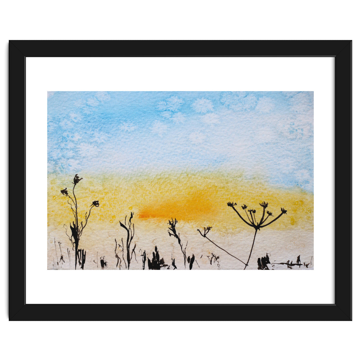 Winter sunrise || watercolor