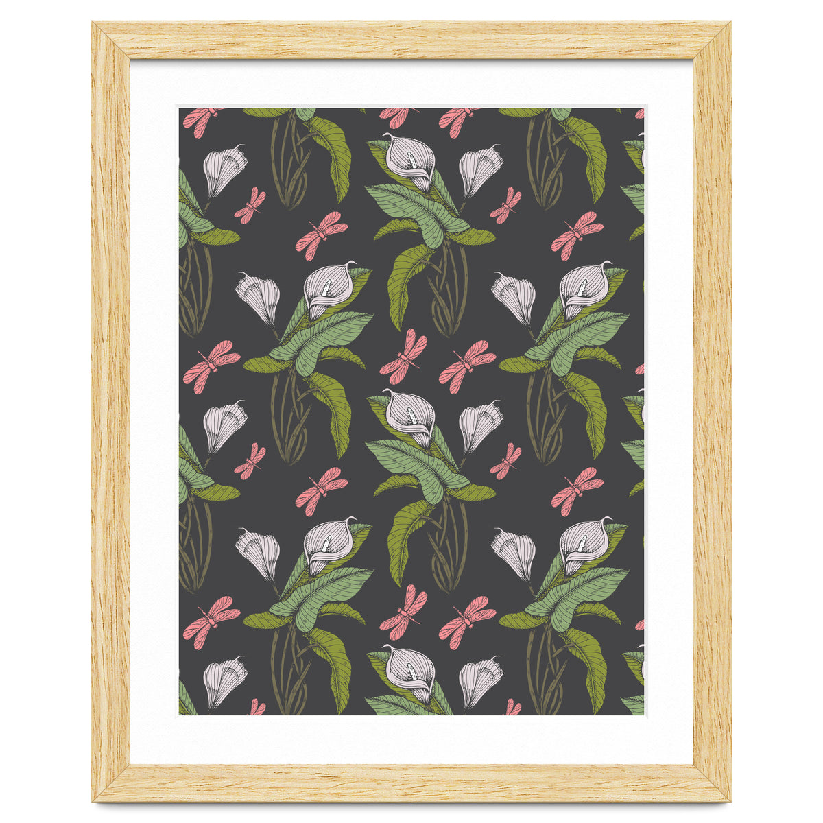 Hand drawn floral dark - 03