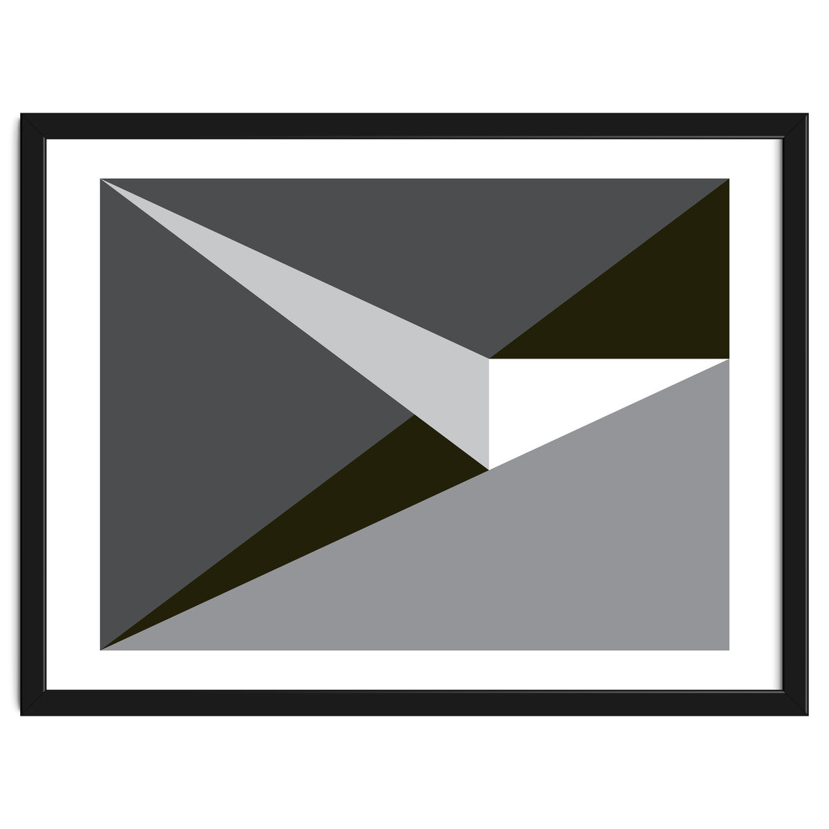 Geometric Shapes No. 73 - black & grey triangles