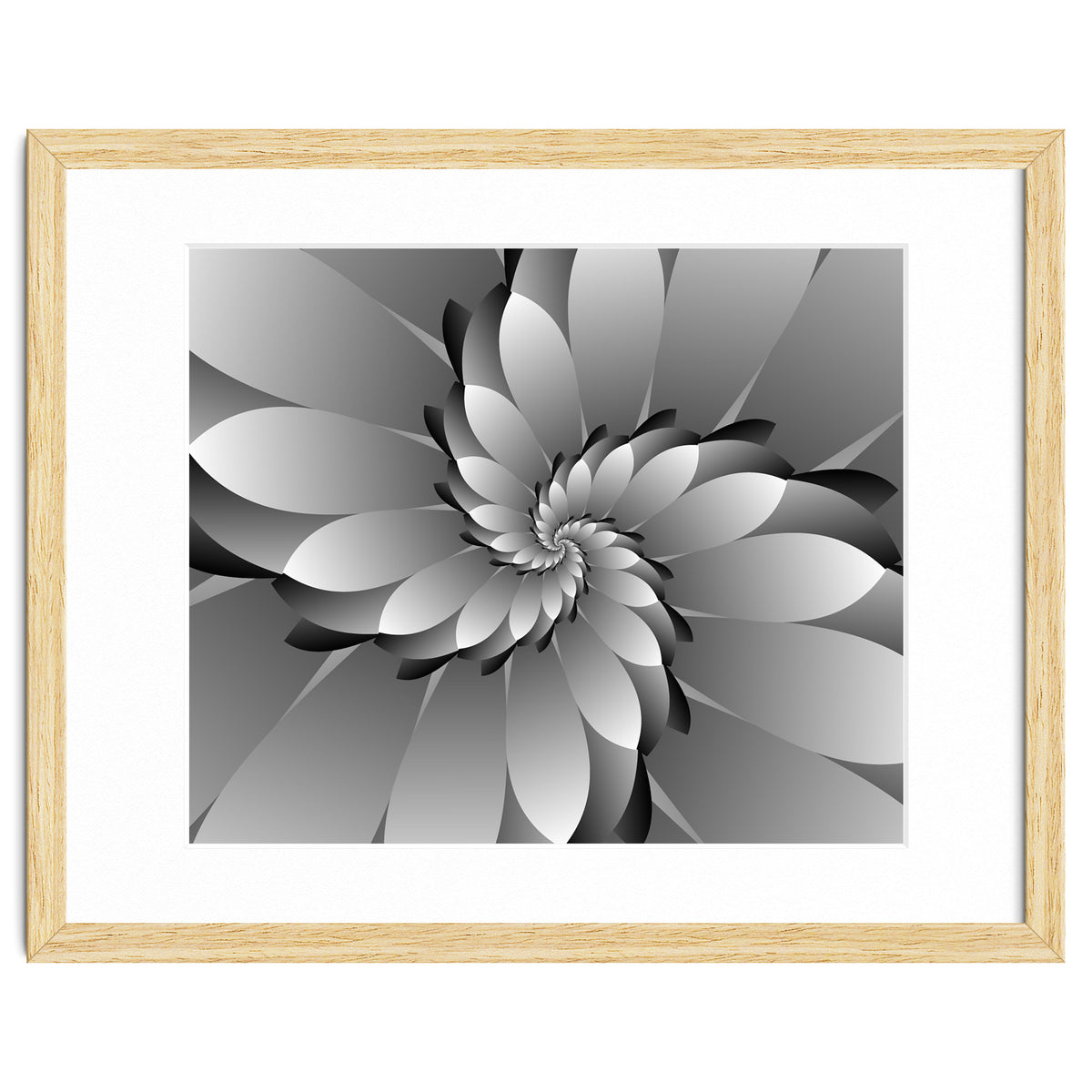 BLACK Floral 3D ART