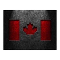 Canadian Flag Stone Texture (Print Only)