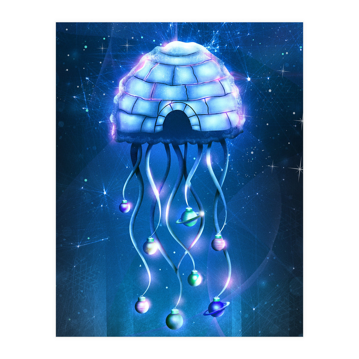 Christmas Jellyfish (Print Only)