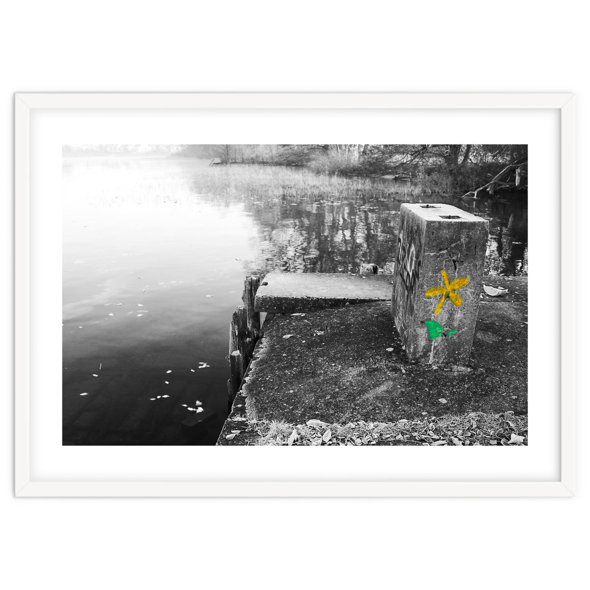 Frozen Ground Yellow Flower Street Art