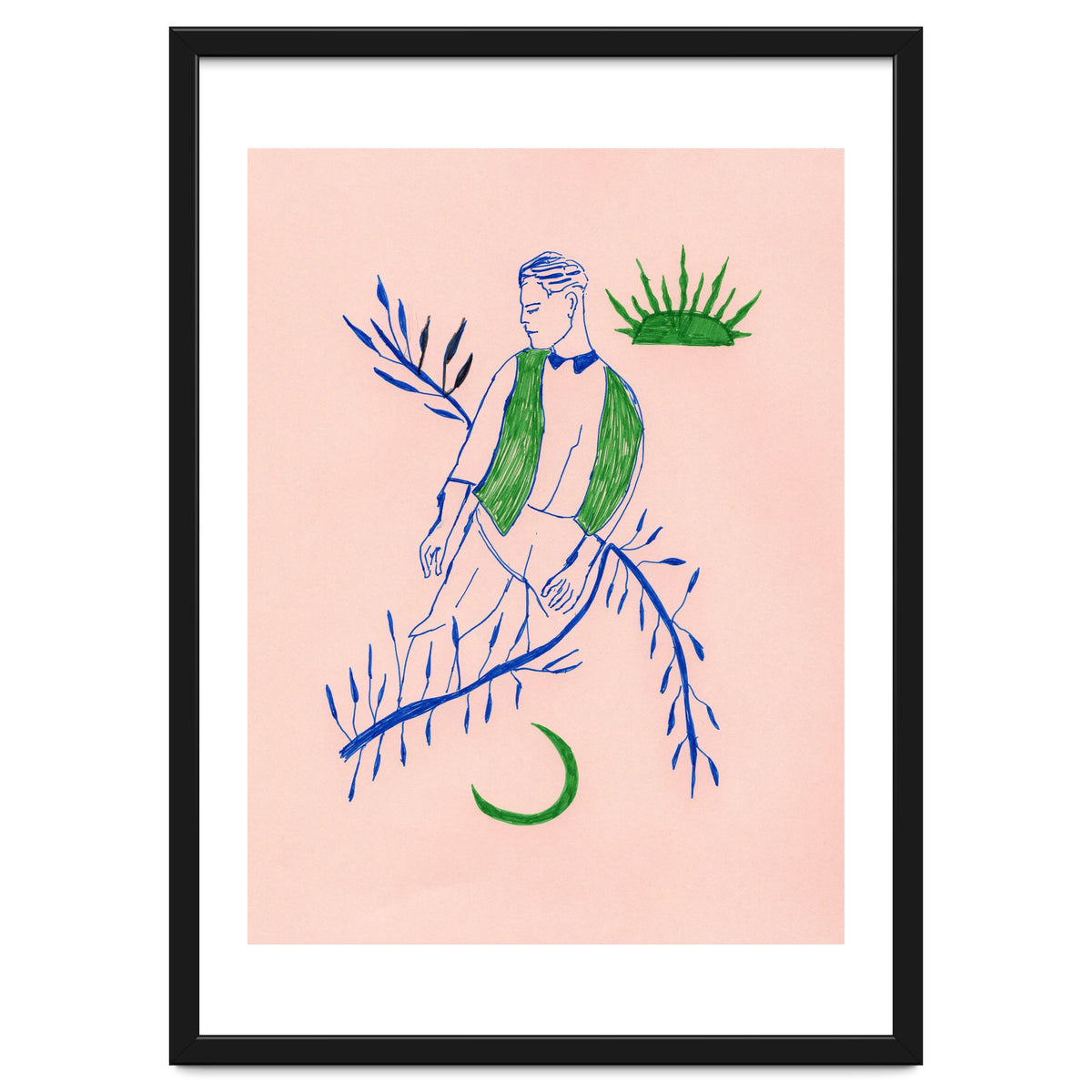 Green boy Midcentury