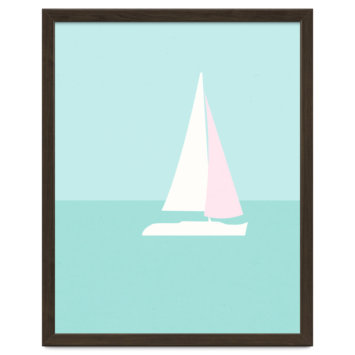 Minimal Sailboat - Turquoise Coast