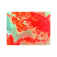 Sea Green And Coral (Print Only)