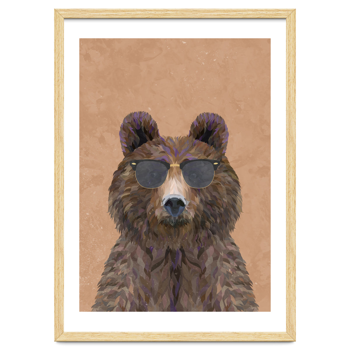 Cool Bear Wearing Sunglasses Portrait