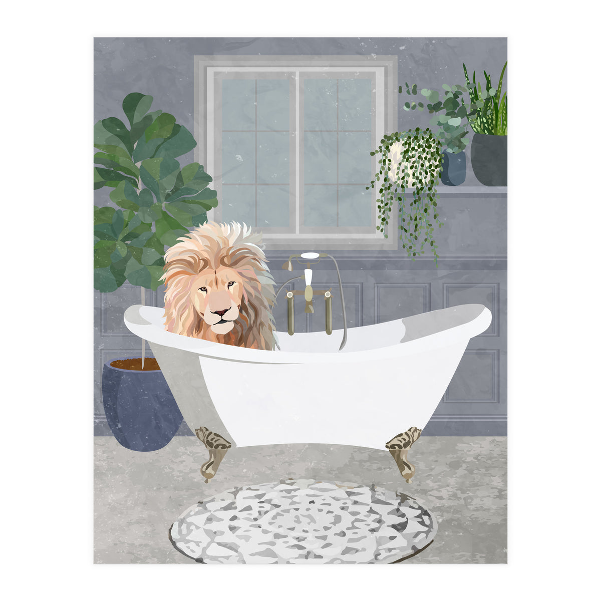 Leo Lion takes a bath (Print Only)
