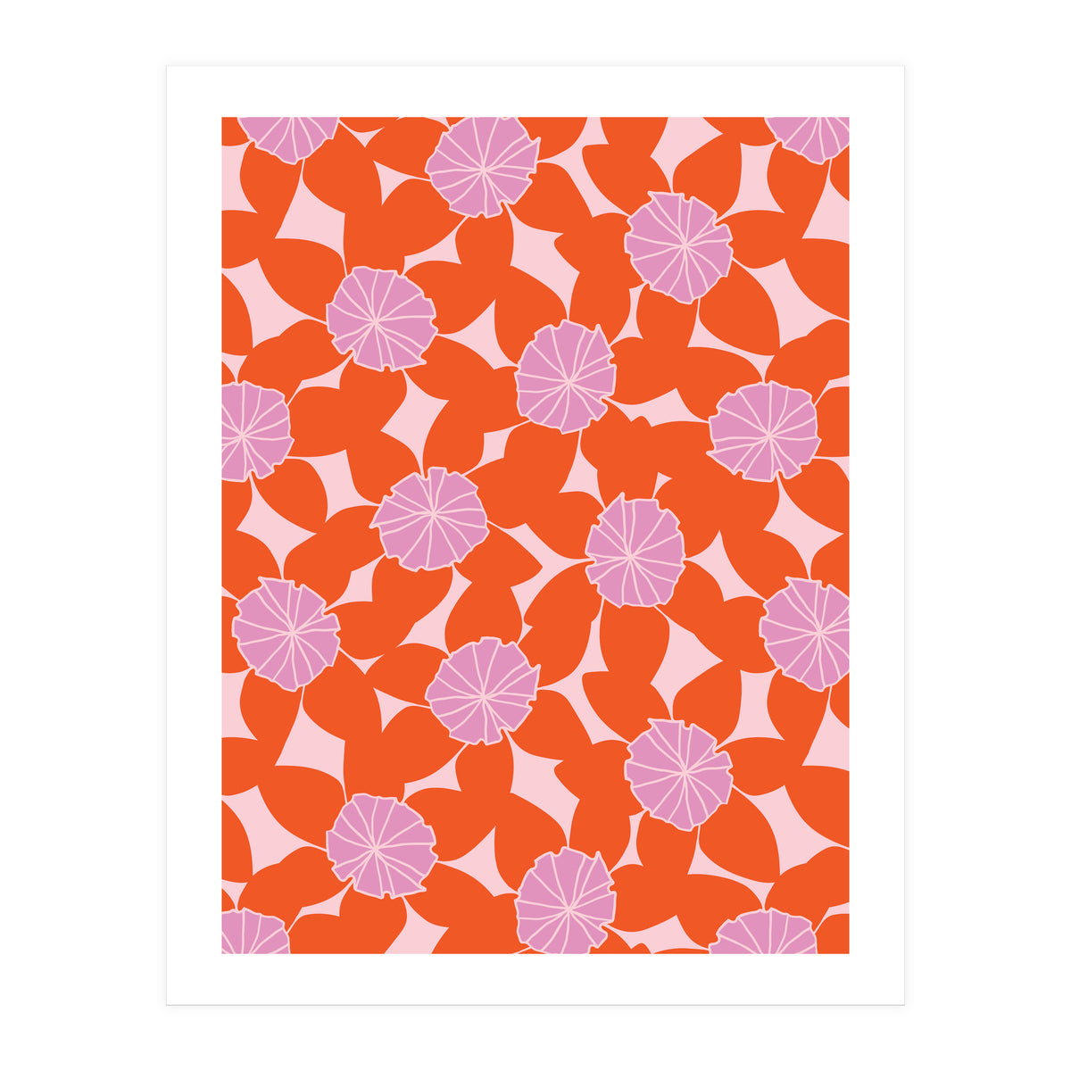 Purple Flower Pattern (Print Only)