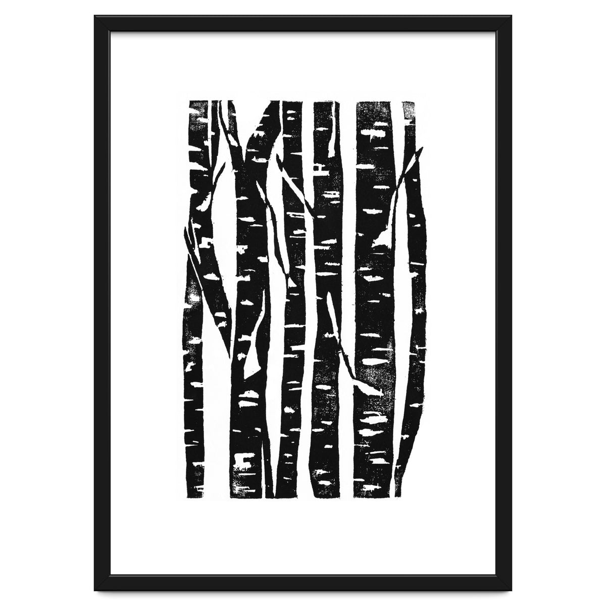 Woodcut Birches