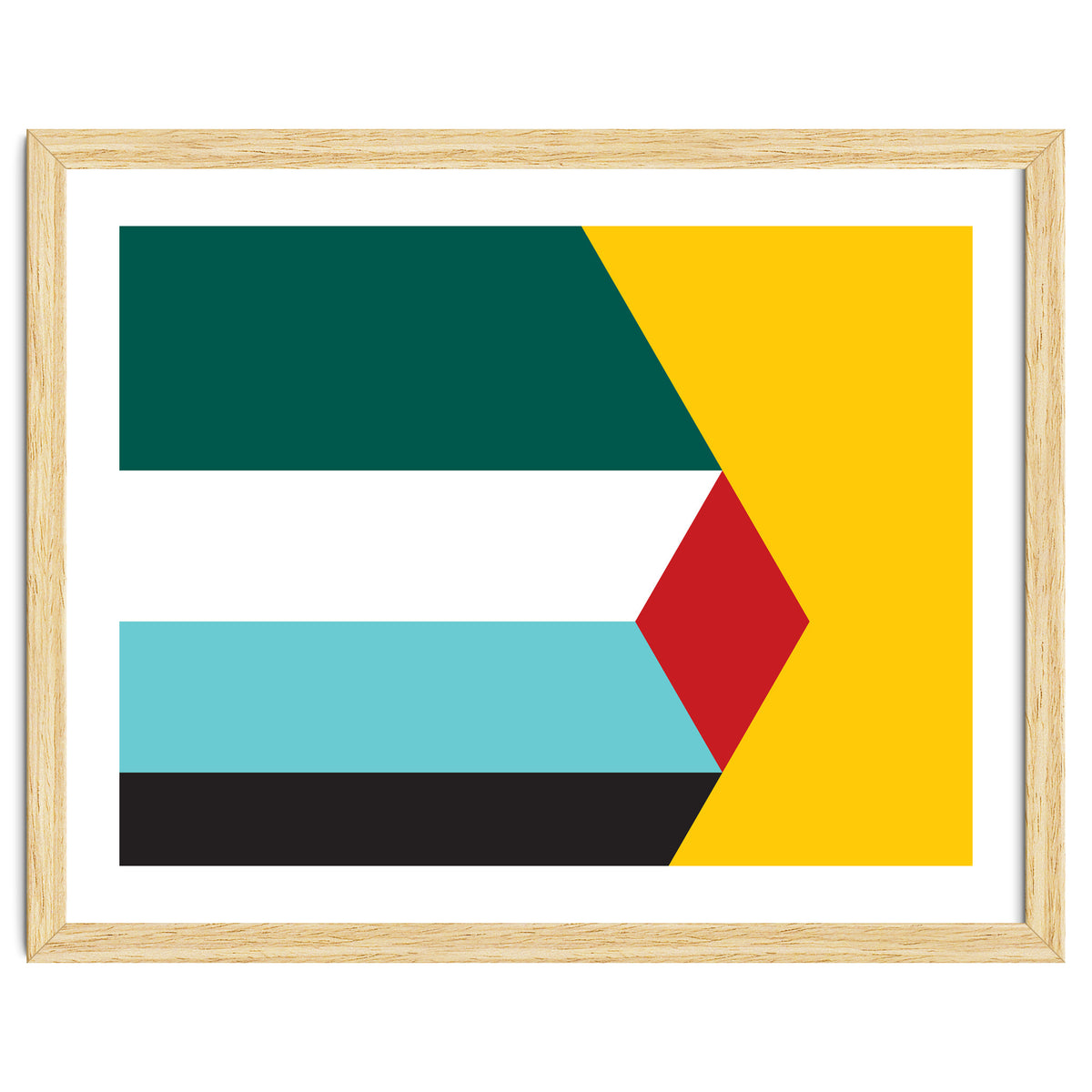 Geometric Shapes No. 43 - yellow & green