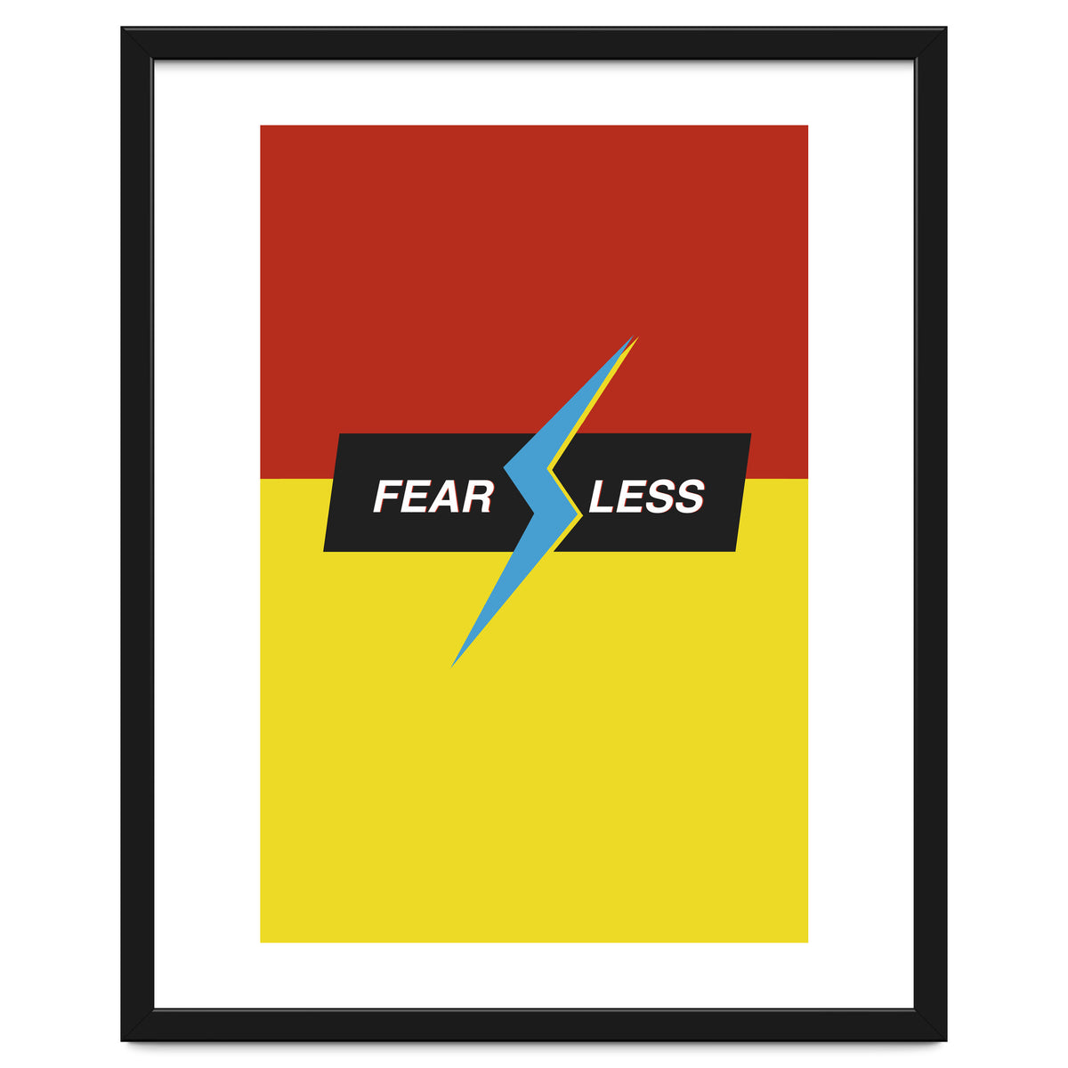 Modern Geometric Minimalist Typography Fear Less