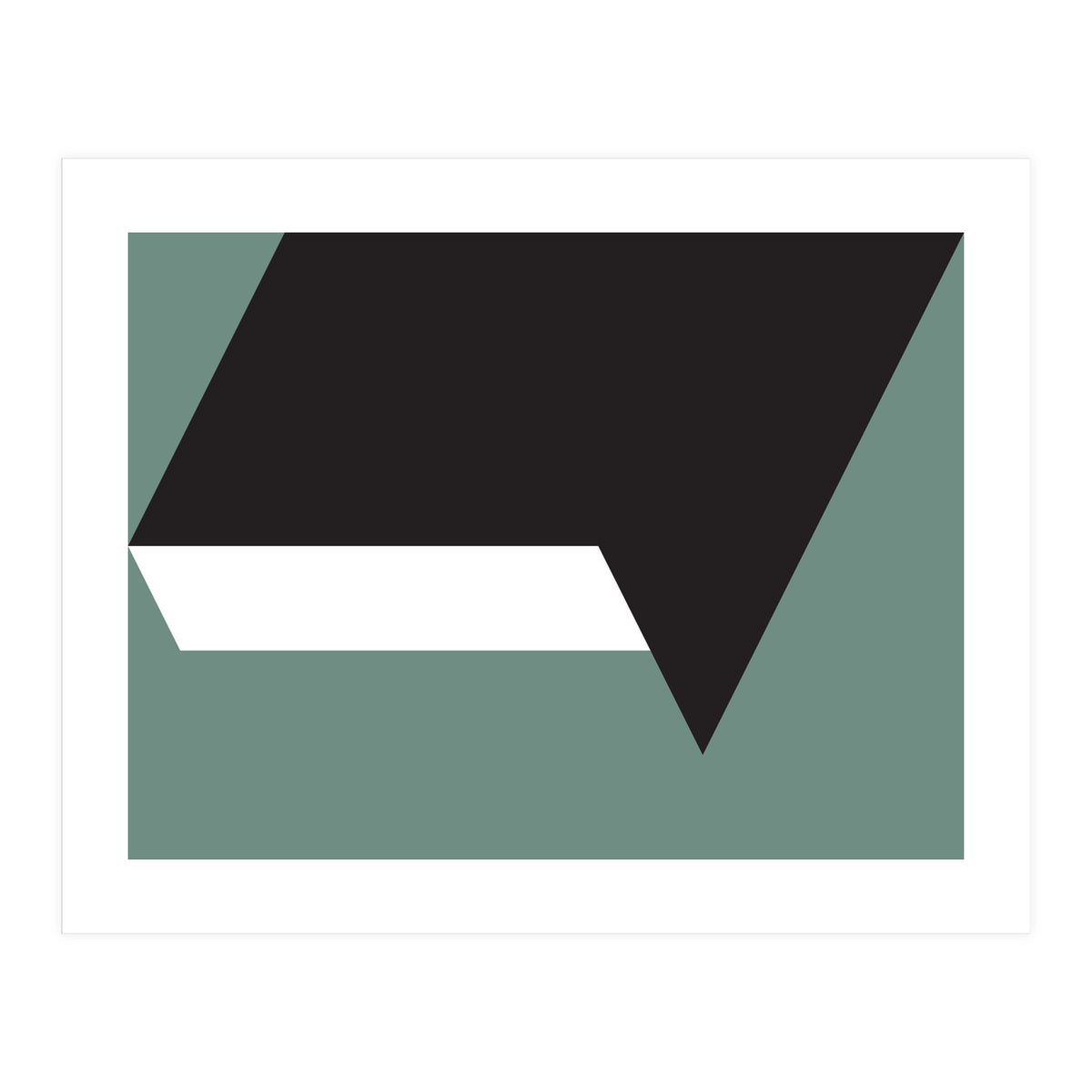 Geometric Shapes No. 85 - black, white & grey (Print Only)