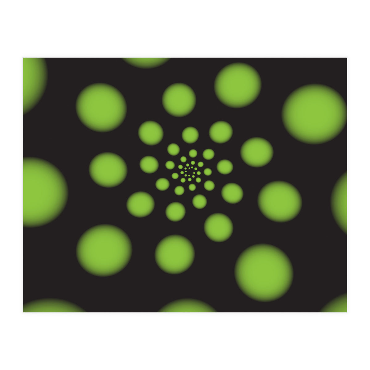 Green Spiral Dots (Print Only)