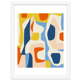 Me & Mine, Abstract Bohemian Pastel Shapes Painting, Eclectic Colorful Graphic Design thumbnail
