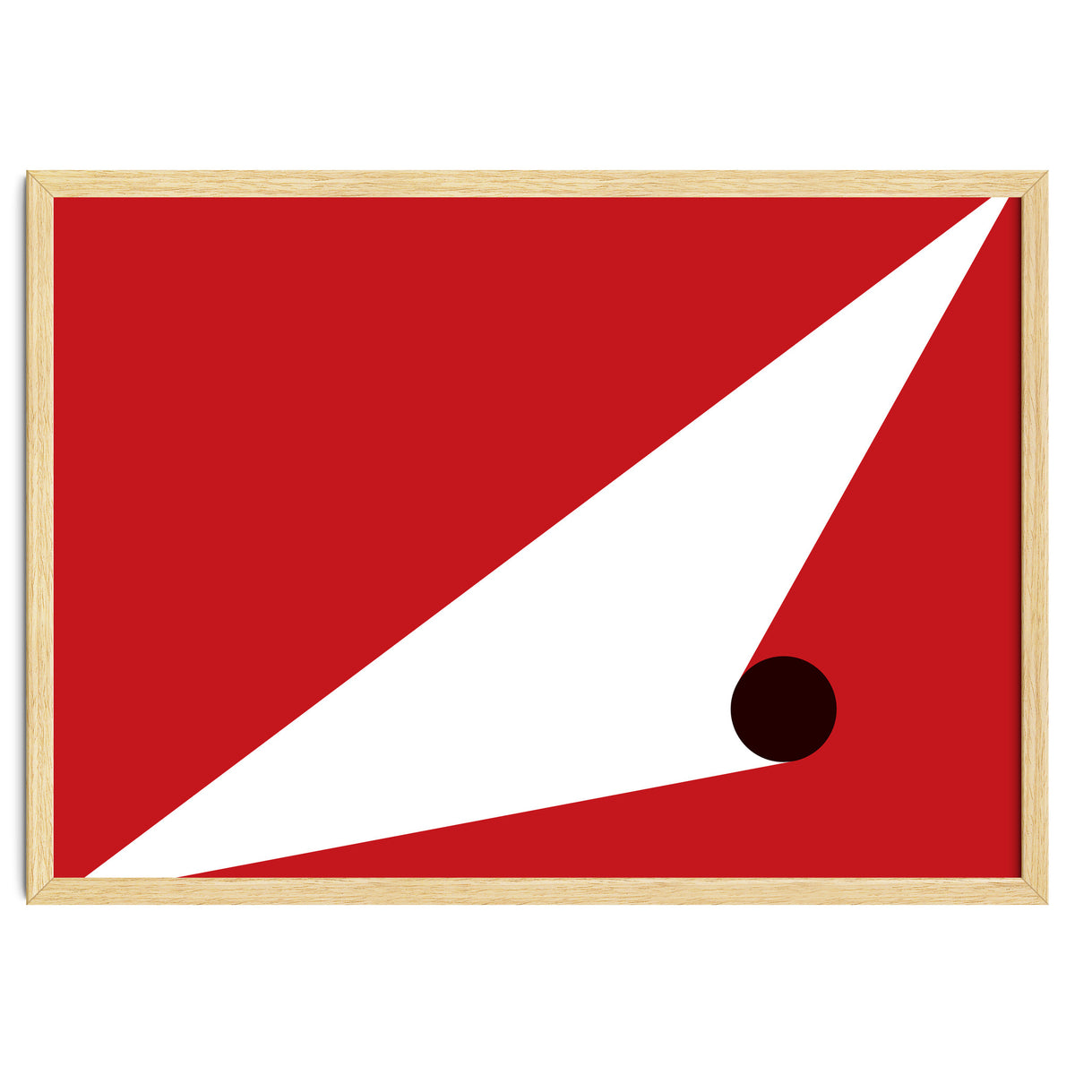 Geometric Shapes No. 71 - red, white & black