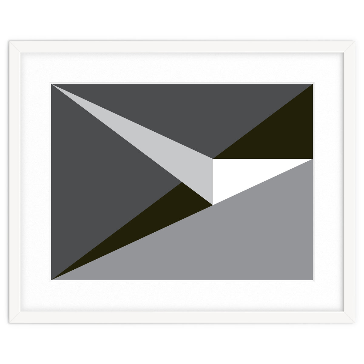 Geometric Shapes No. 73 - black & grey triangles