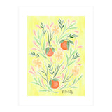 Wild Orange Floral | Yellow (Print Only) thumbnail