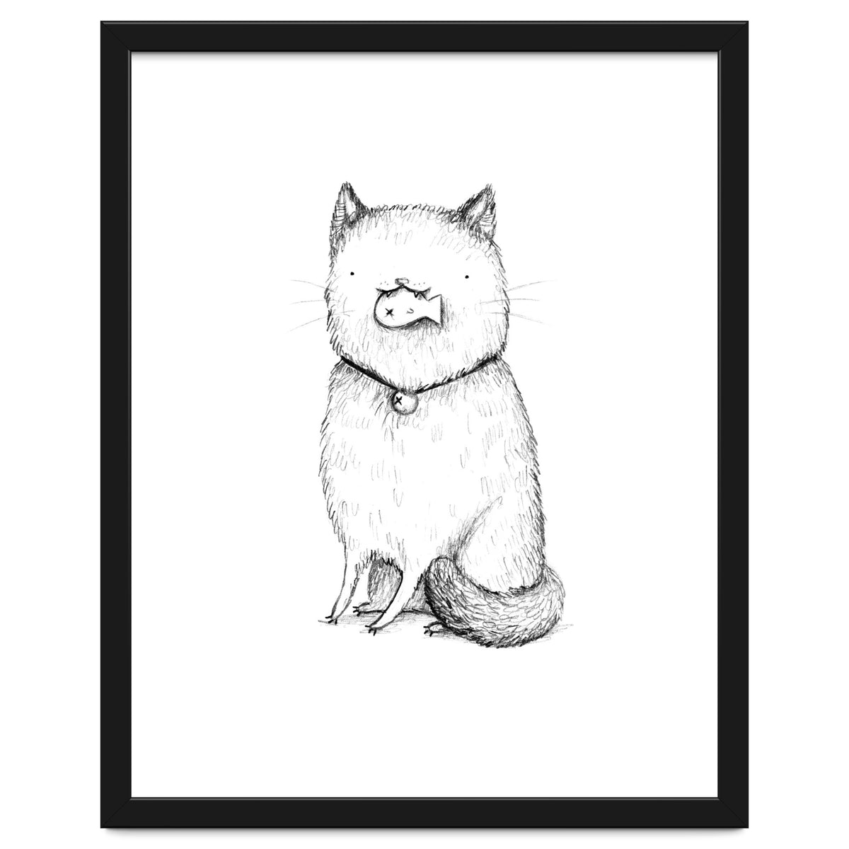 Kitty with a Fish Cracker