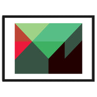 Geometric Shapes No. 30 - red, green & black