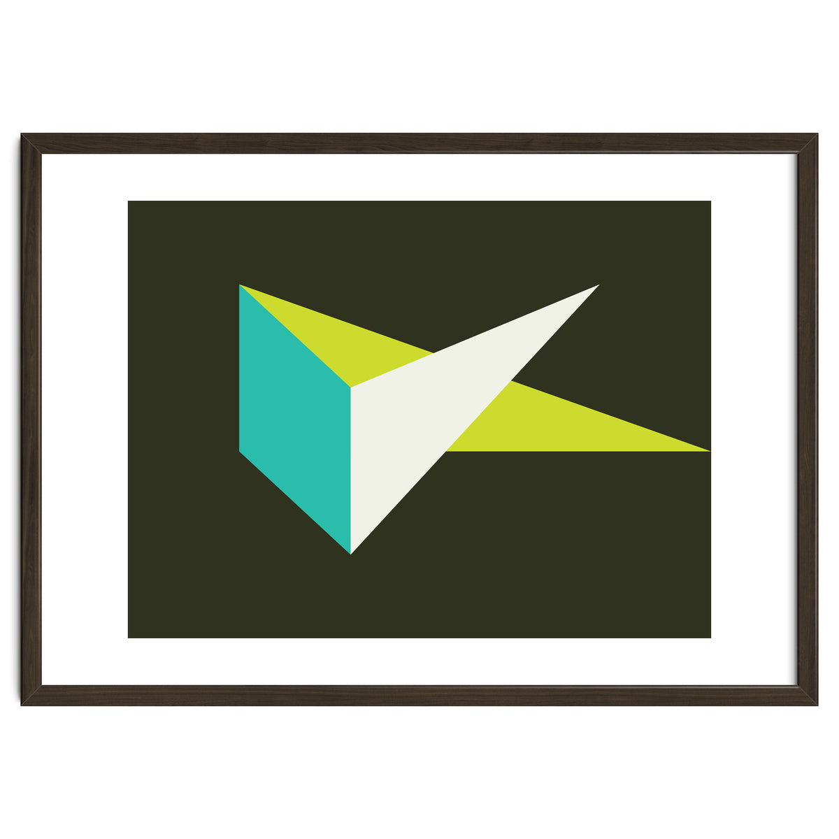 Geometric Shapes No. 67 - turquoise & lime