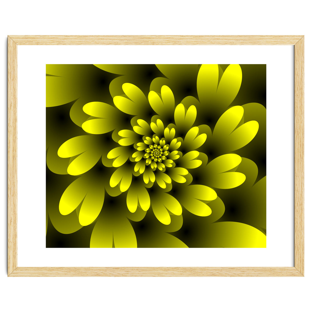 Yellow Floral Satin Wallpaper