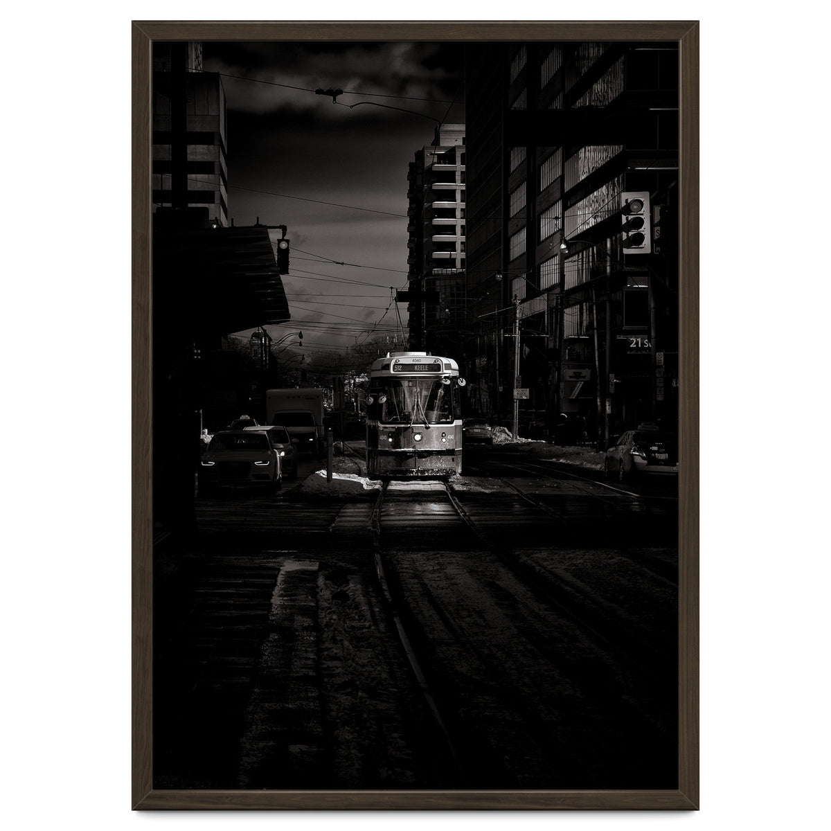 The 512 St. Clair Streetcar Toronto Canada Toned Version