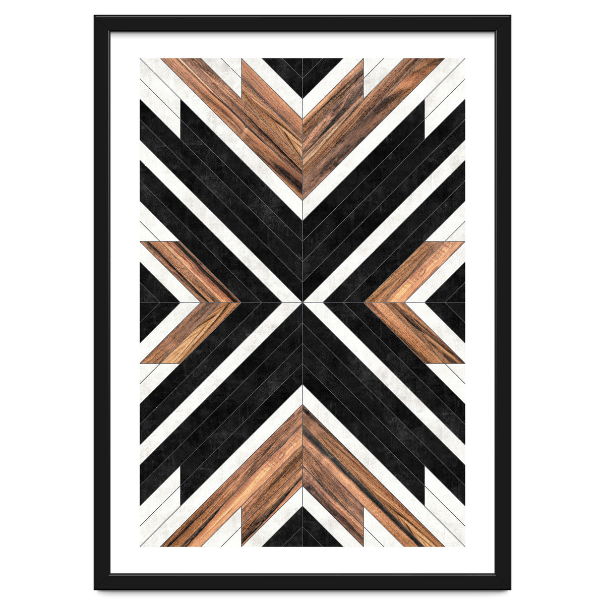 Urban Tribal Pattern No.1 - Concrete and Wood