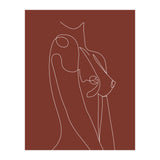 Female chest line-brown (Print Only) thumbnail