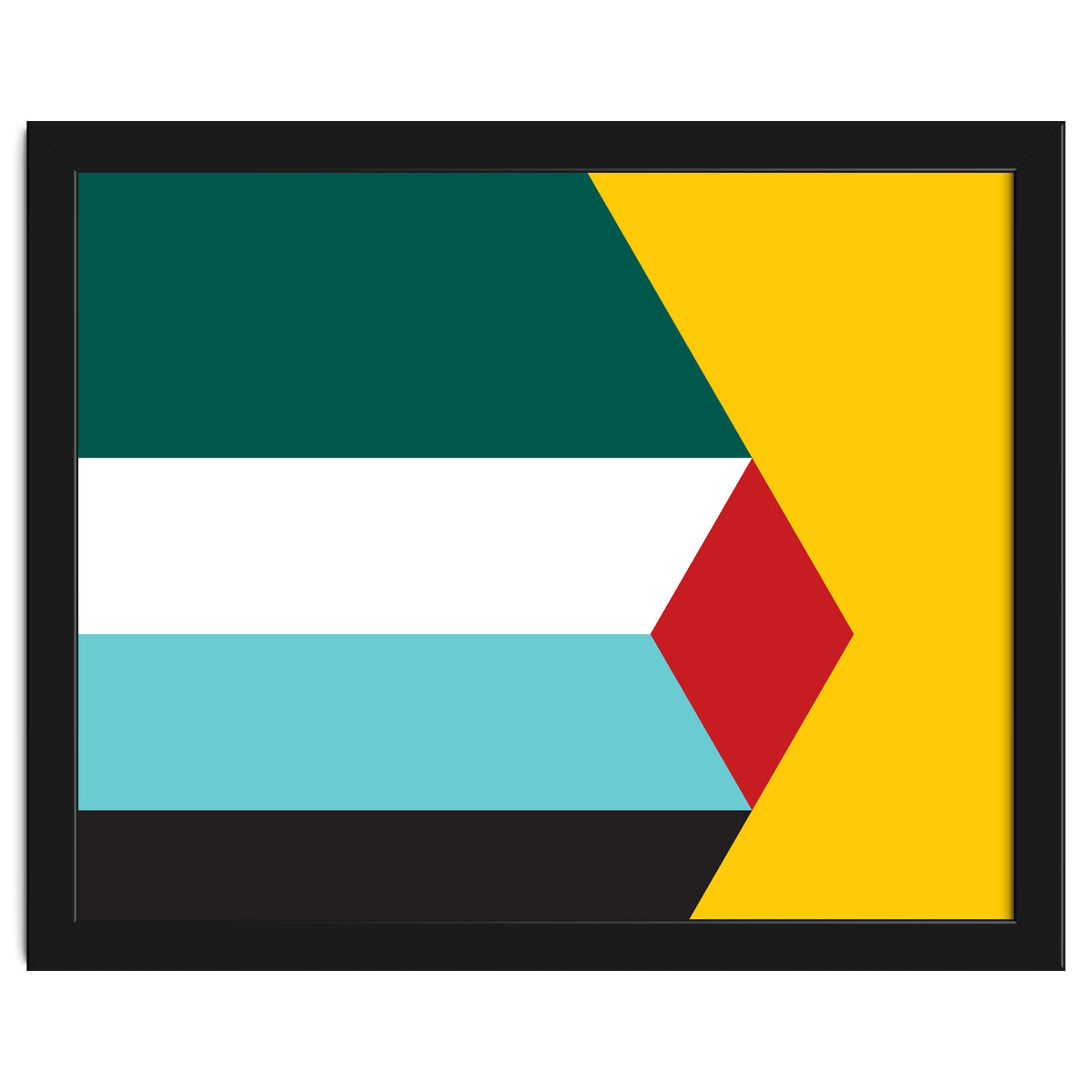 Geometric Shapes No. 43 - yellow & green